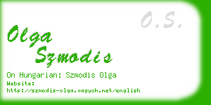 olga szmodis business card